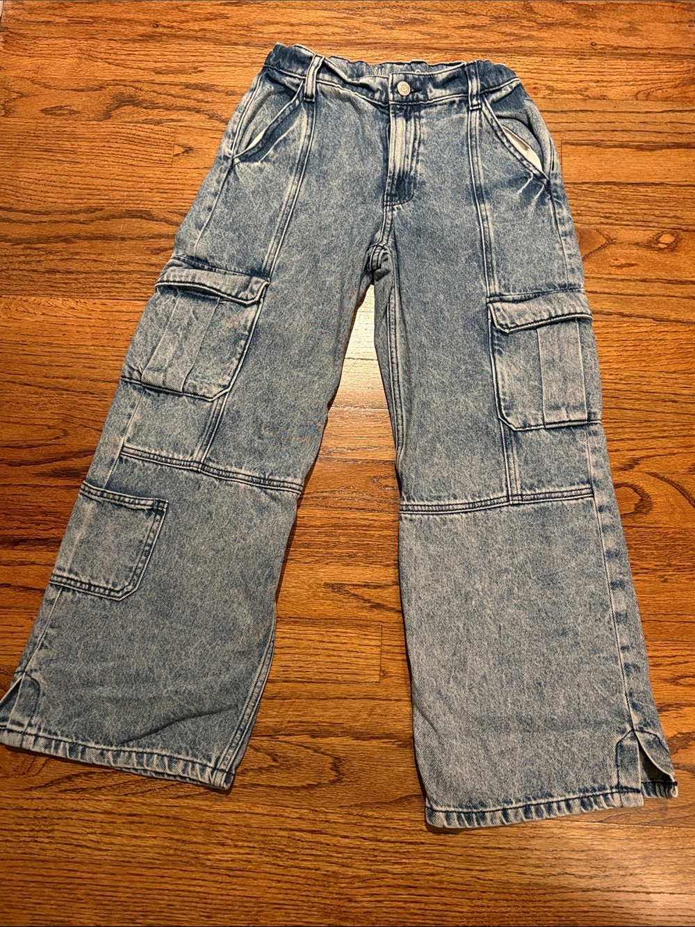 Youth Girl’s GAP Light Wash Blue Cargo Denim Pants